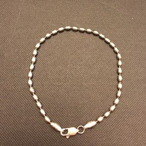 Sterling Silver small bead bracelet 8”